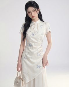 Summer New Style Modified Qipao Patchwork Dress - Style 5f4fcc