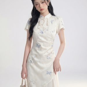 Summer New Style Modified Qipao Patchwork Dress - Style 5f4fcc