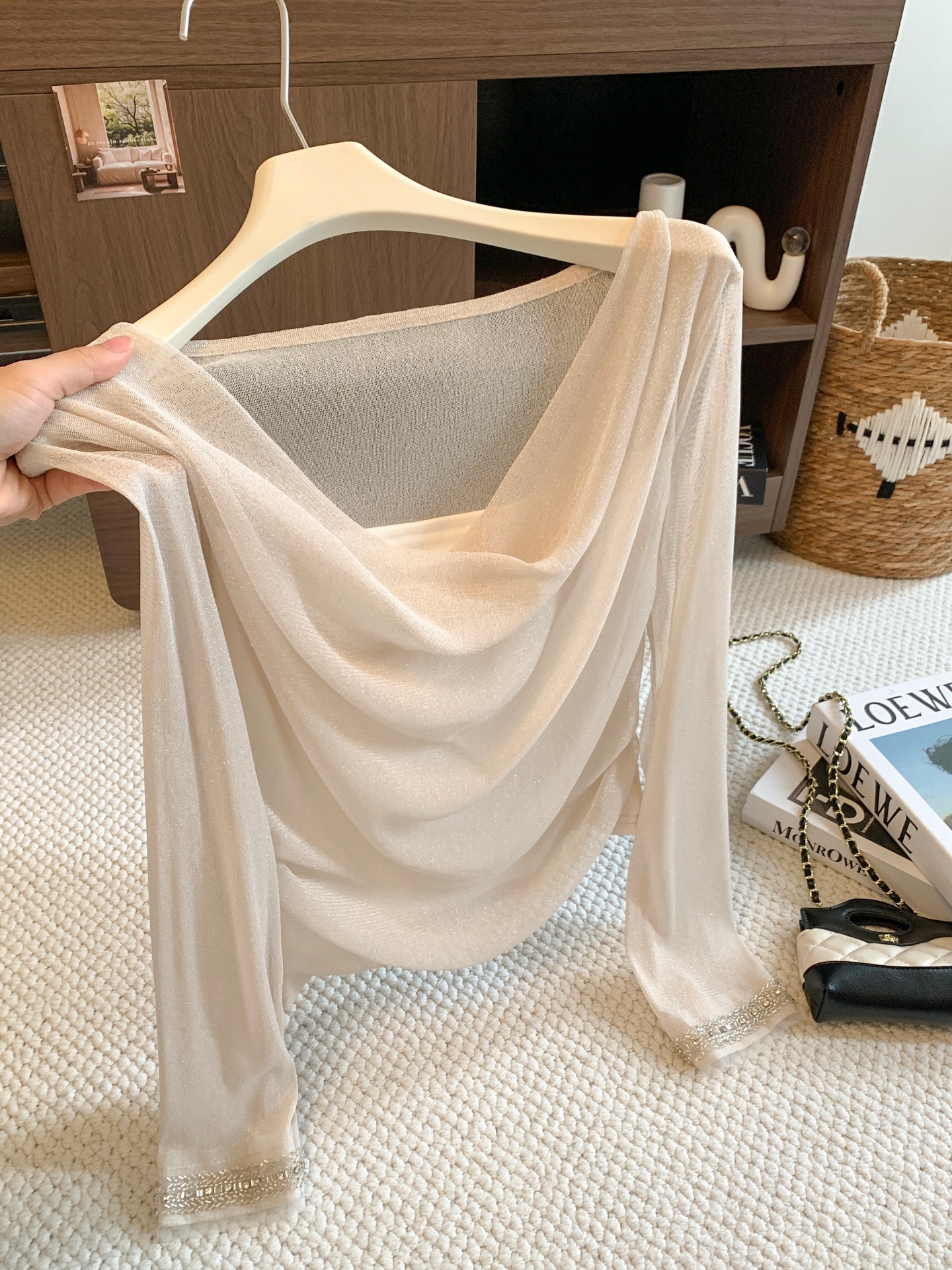 Pure Desire Lace Panel Cowl Neck Long Sleeve T-Shirt Women Early Autumn Ruched Waist Slimming Top - Image 3
