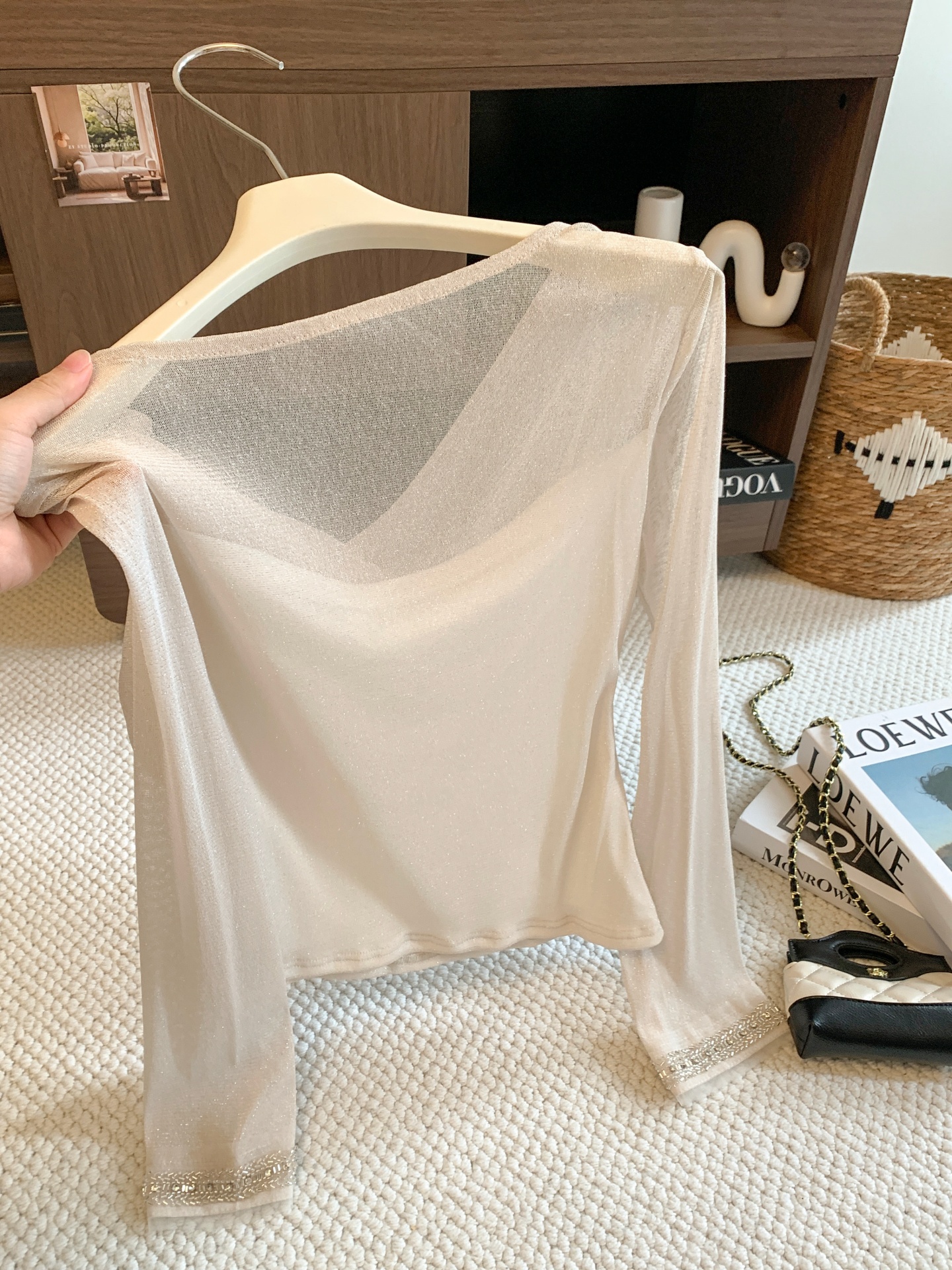 Pure Desire Lace Panel Cowl Neck Long Sleeve T-Shirt Women Early Autumn Ruched Waist Slimming Top - Image 4
