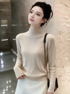 Women's Half Turtleneck Knit Sweater Base Layer 2026 New Gentle Style